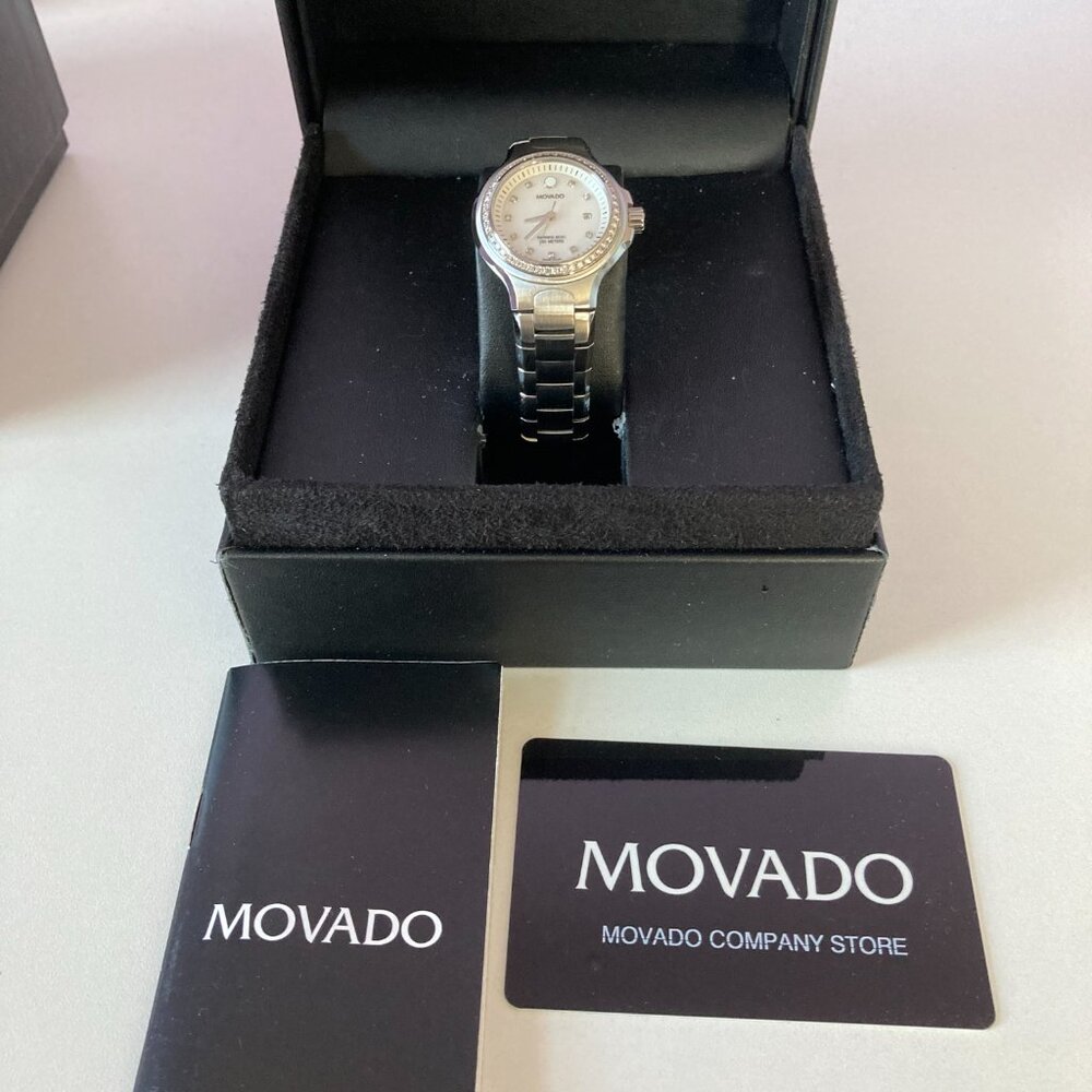 Women Movado Diamond Watch 800 Series Performance - Picture 4 of 10